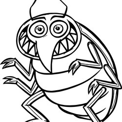 Great Insect Cartoon Coloring Page