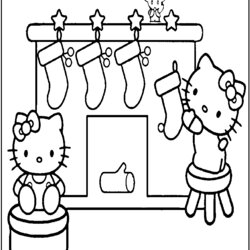 Wizard Hello Kitty Christmas Coloring Pages Forever Kids Printable Print Color Activity Sheet Book Fun Hang