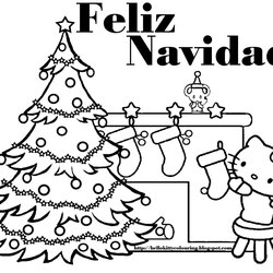 Great Hello Kitty Christmas Coloring Pages Forever Spanish Merry Says Page