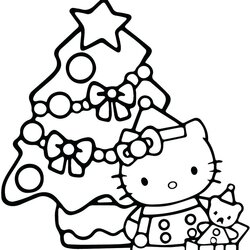 Wonderful Hello Kitty Christmas Coloring Pages Best For Kids Gift