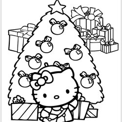 Legit Download Hello Kitty Christmas Coloring Pages To Print Merry