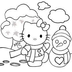 Superb Hello Kitty Christmas Coloring Pages Forever Activity Hang Even Could Around Them Great House Page