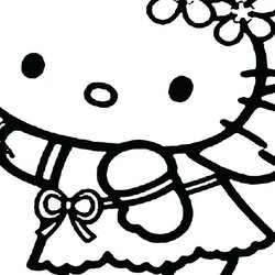 Excellent Hello Kitty Christmas Printable Coloring Pages At Print Color