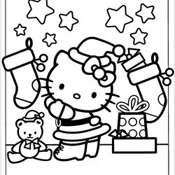 Champion Hello Kitty Decoration Christmas Coloring Pages Cartoons Color Printable Colouring Kids Print Adults