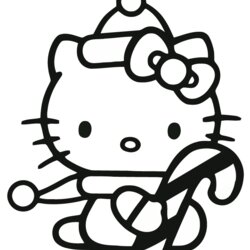 Cool Hello Kitty Christmas Coloring Pages Best For Kids Amigos Natal Sucre Newsletter Merry Candy Cane
