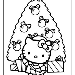 Christmas Hello Kitty Coloring Pages Advertisement