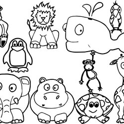 Admirable Animal Coloring Pages Best For Kids Animals Farm Baby Printable Book Color Wild Print Babies Their