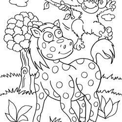 Super Wild Animal Coloring Pages Best For Kids Safari Color Jungle Topsy Animals Colouring Tim Print Cute