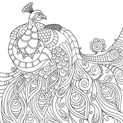 Out Of This World Free Mindfulness Coloring Pages At Download Peacock Kids Printable Animals Drawing