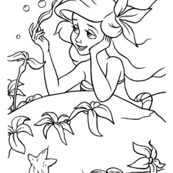 Matchless Ariel Princess Coloring Pages Home Popular