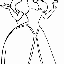 Splendid Coloring Pages For Ariel At Free Printable Princess Dress Mermaid Wedding Color Drawing Little Print