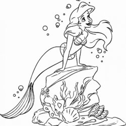 Exceptional Ariel Coloring Pages Disney Home