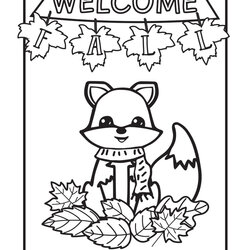 Marvelous Cute Fall Coloring Pages Printable World Holiday Image