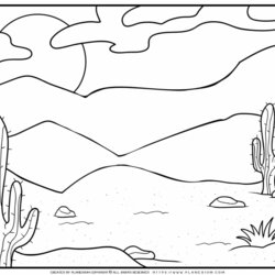 Sublime Desert Coloring Page Pages