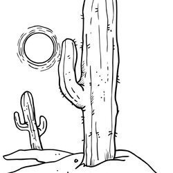 Sterling Desert Coloring Download For Free Pages Sun Cactus Printable Over Drawing Clip Para Sheets Sol