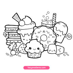 Supreme Sweets Doodle Free Coloring Page Cover
