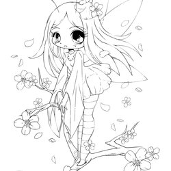 Great Cherry Fairy Kids Coloring Pages Color Children Simple Print For