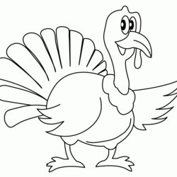 High Quality Turkey Coloring Pages Printable For Preschool Home Color Kids Thanksgiving Drawing Turkeys Head