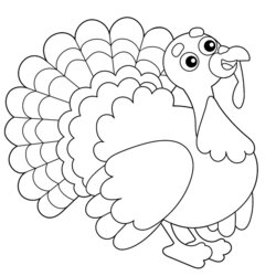 Turkey Coloring Sheet Printable Pages
