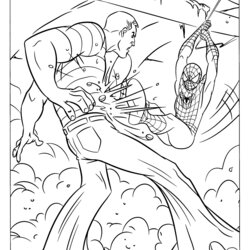 Worthy Coloring Pages Spider Man Clip Building Animated Climbing