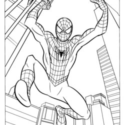Superlative Coloring Pages Spider Man