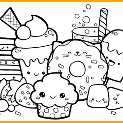 Fine Cute Food Coloring Pages At Free Printable Print Color
