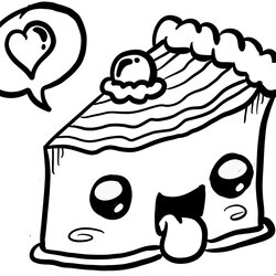 Superb Food Coloring Pages Delicious Cake