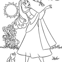 Superlative Princess Aurora Coloring Pages Online Bella Of