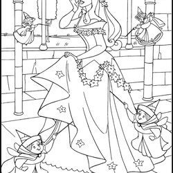 Matchless Disney Princess Aurora Coloring Pages Team Colors Belle Sleeping Wedding Beauty Printable Baby