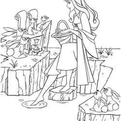 Princess Aurora Coloring Pages Learn To