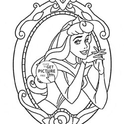 Splendid Disney Princess Aurora Coloring Page For Kids Pages Printable Princesses Girls Sheets Cartoon Print