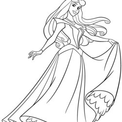 Very Good Princess Aurora Coloring Pages Home