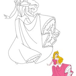 Wizard Disney Princess Aurora Coloring Page Printable Pages