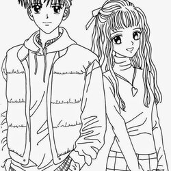 Fine Coloring Pages Free And Printable Boy Girl Print Couple Boys Colouring Guy Kids People Cool Color Cute