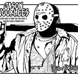 Splendid Jason Coloring Pages At Free Download Camp Crystal Lake Mask Draw Too Welcome Colouring Printable