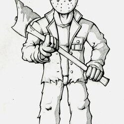 Marvelous Jason By On Cartoon Coloring Sheets Adult
