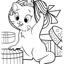 Peerless Free Printable Kitten Coloring Pages For Kids Best Cute Marie Kitty Sheets Print Cat Color Book