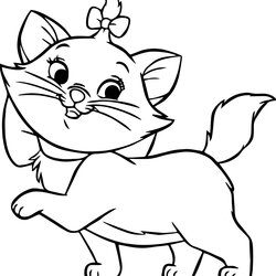 Kitten Coloring Pages At Free Download Printable Cute