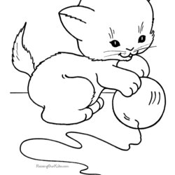 Champion Free Printable Kitten Coloring Pages Cat Print Cats