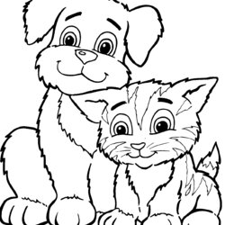 Splendid Kitten Coloring Pages