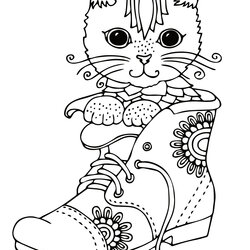 Matchless Kitten Coloring Pages Printable For