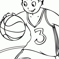 Superb Coloring Pages Of Kids Playing Sports Home