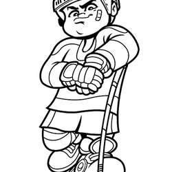 Sterling Types Of Sports Coloring Pages For Kids Hockey Expression Challenging Opponent Page