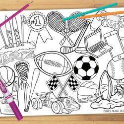 Admirable Sports Coloring Sheet