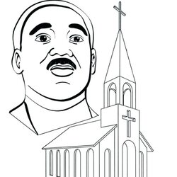 Eminent Martin Luther King Coloring Pages Printable At Free Jr Preschool Print January Color Junior
