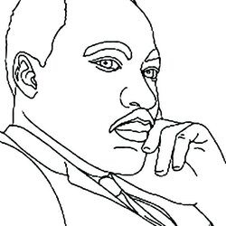 Peerless Martin Luther King Jr Coloring Page At Free Pages Drawing Step Kids Dr Printable Cartoon Color Civil