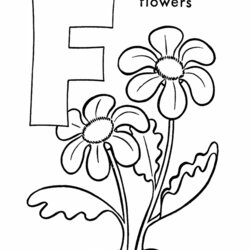 Supreme Free Printable Letter Coloring Pages Home Flower Preschool Popular