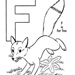 Superlative Letter Coloring Pages To Download And Print For Free Alphabet Fox Printable Sheets Animal Kids
