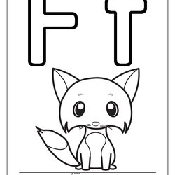 Champion Printable Alphabet Coloring Pages Letters Worksheets Letter Fox Flash Kids Flashcards Forest