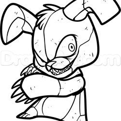 Brilliant Bonnie Coloring Pages At Free Printable Freddy Drawing Golden Kids Nights Five Sheets Colouring
